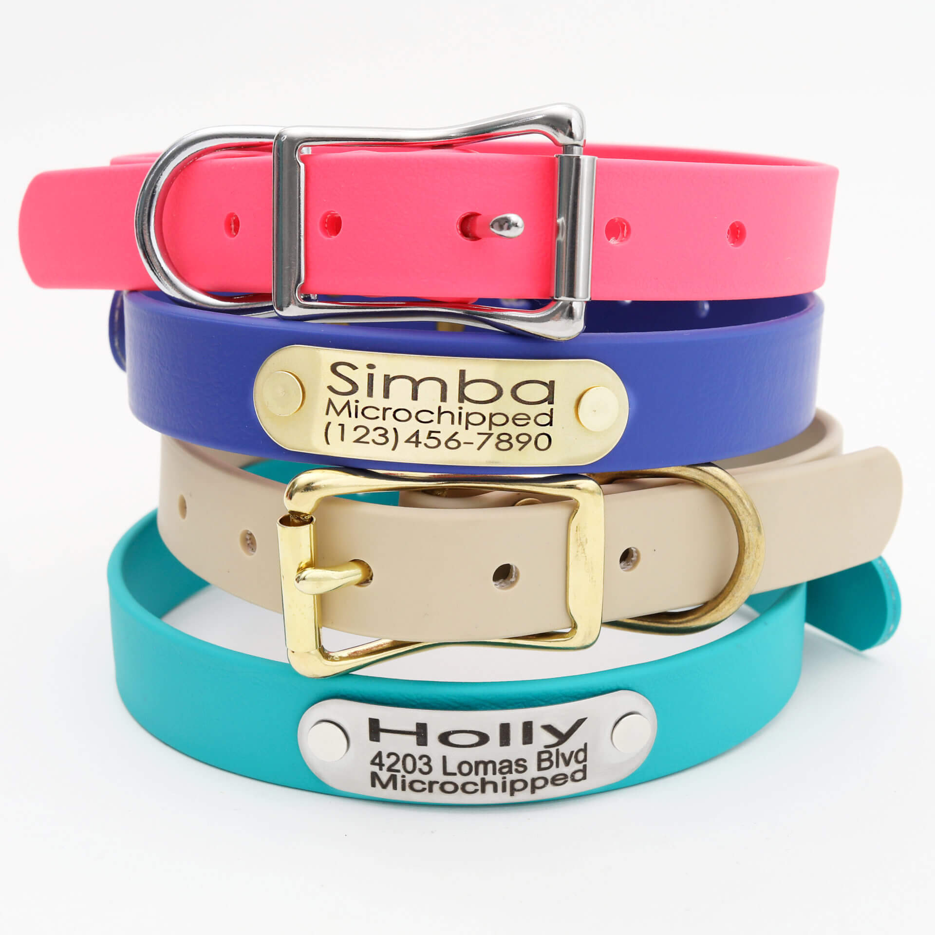 waterproof nameplate dog collar