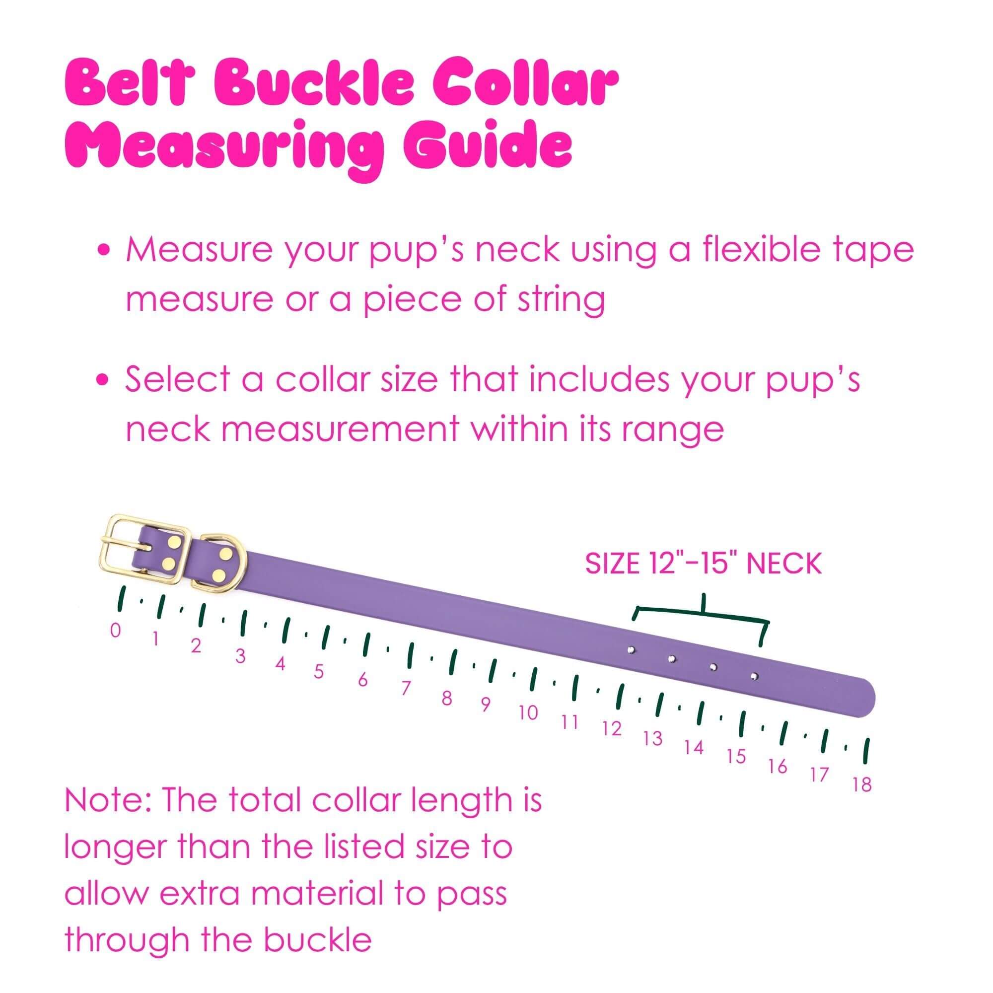 belt buckle measuring guide