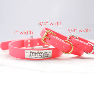 pink nameplate dog collars