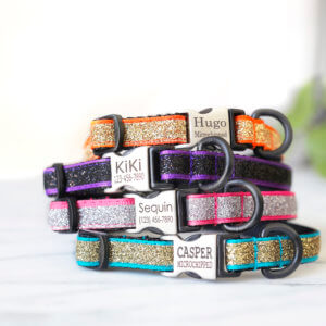 personalized glitter puppy collar