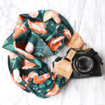 DD: Scarf Camera Strap -- 'Carmen' Orange Floral Camera Strap