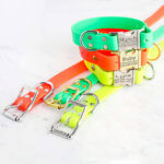 Neon Waterproof Soft Grip Dog Collar - Optional Personalization