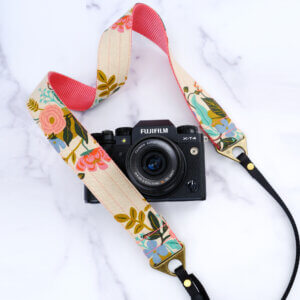 rifle paper co camera strap floral