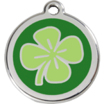 Red Dingo Enamel Clover Cat ID Tag