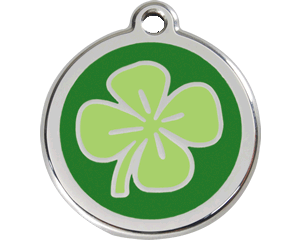 Red Dingo Enamel Clover Cat ID Tag