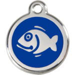 Red Dingo Enamel Fish Cat ID Tag