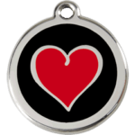 Red Dingo Enamel Multicolor Heart Cat ID Tag