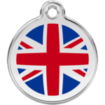 Red Dingo Enamel UK Flag Cat ID Tag