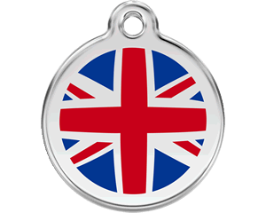 Red Dingo Enamel UK Flag Cat ID Tag