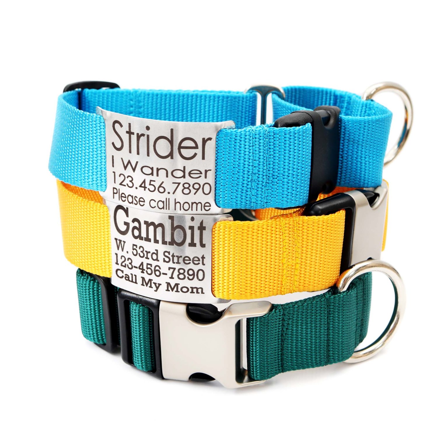 1.5 Inch Wide Martingale Dog Collar for Big Dogs + Greyhounds Optional