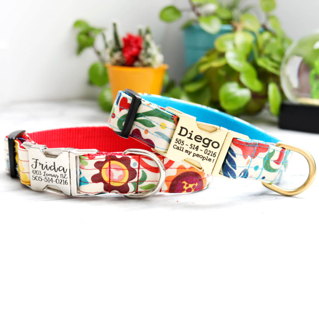 Cotton Dog Collars Laminated & Oilcloth Dog Collars