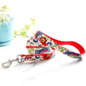 Frieda Mexican dog leash red