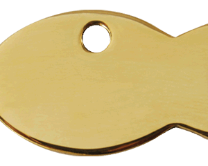 Red Dingo Brass Fish - Cat ID Tag