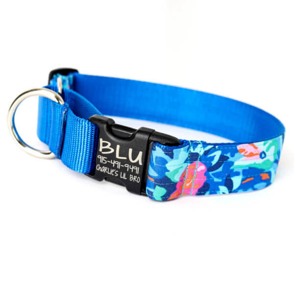 wide floral martingale collar