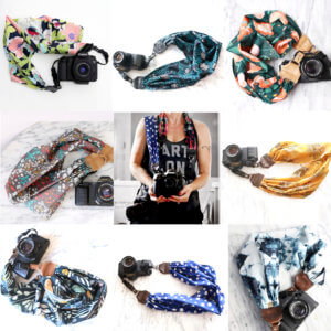 fabric scarf camera strap