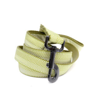 herringbone army green dog leash