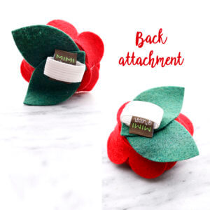 poppy dog collar flower back