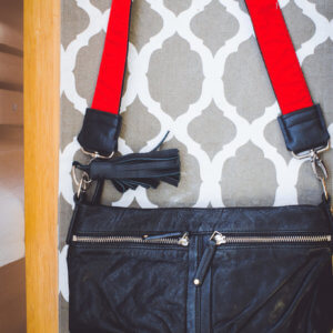 red velvet bag strap