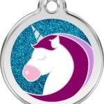 Red Dingo Glitter Unicorn Dog Tag