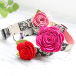 Dog Collar Rose Flower -- 25 Colors!