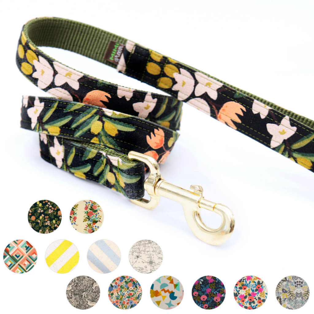 Mimi Green Dog Leash All Canvas Styles