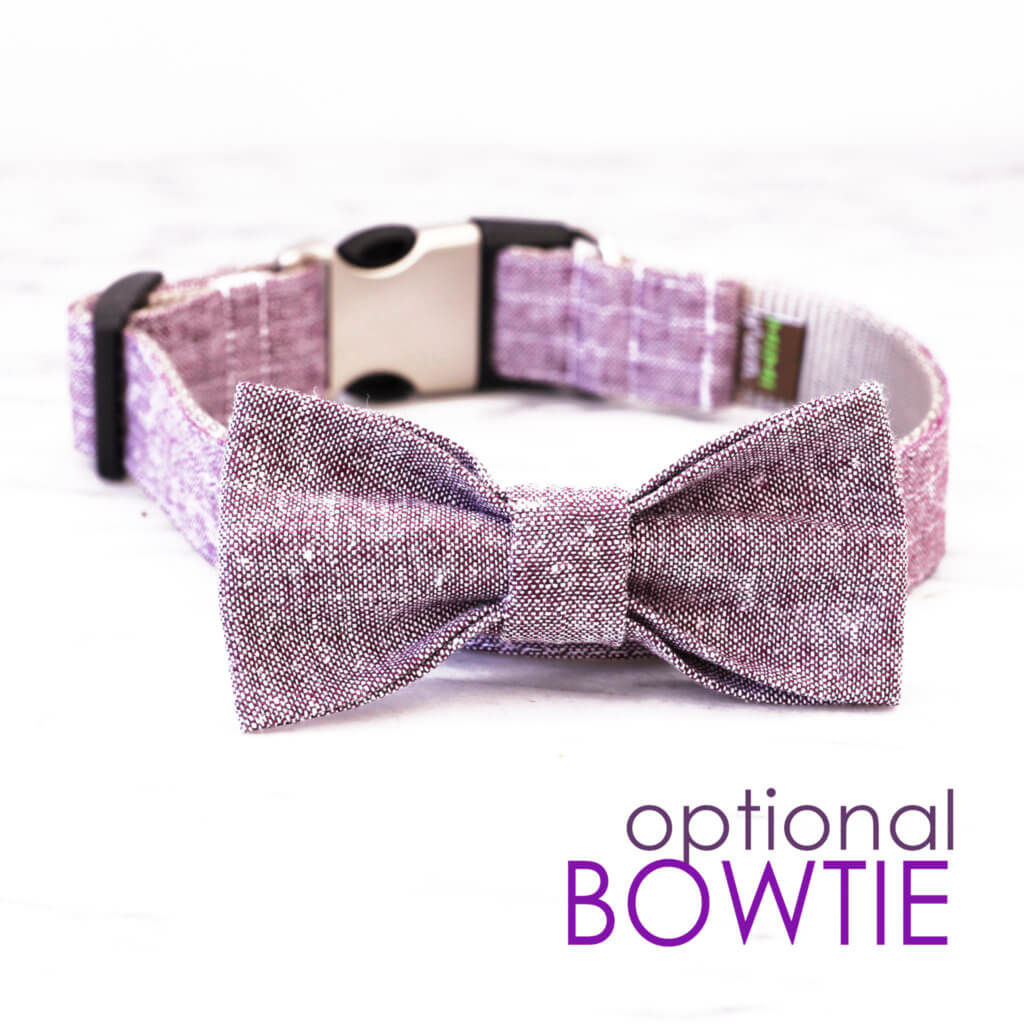 Eggplant Linen Bowtie