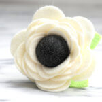 Poppy Dog Collar Flower - Angel Wings Cream