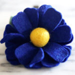 Dog Collar Daisy Flower - Moody Blues