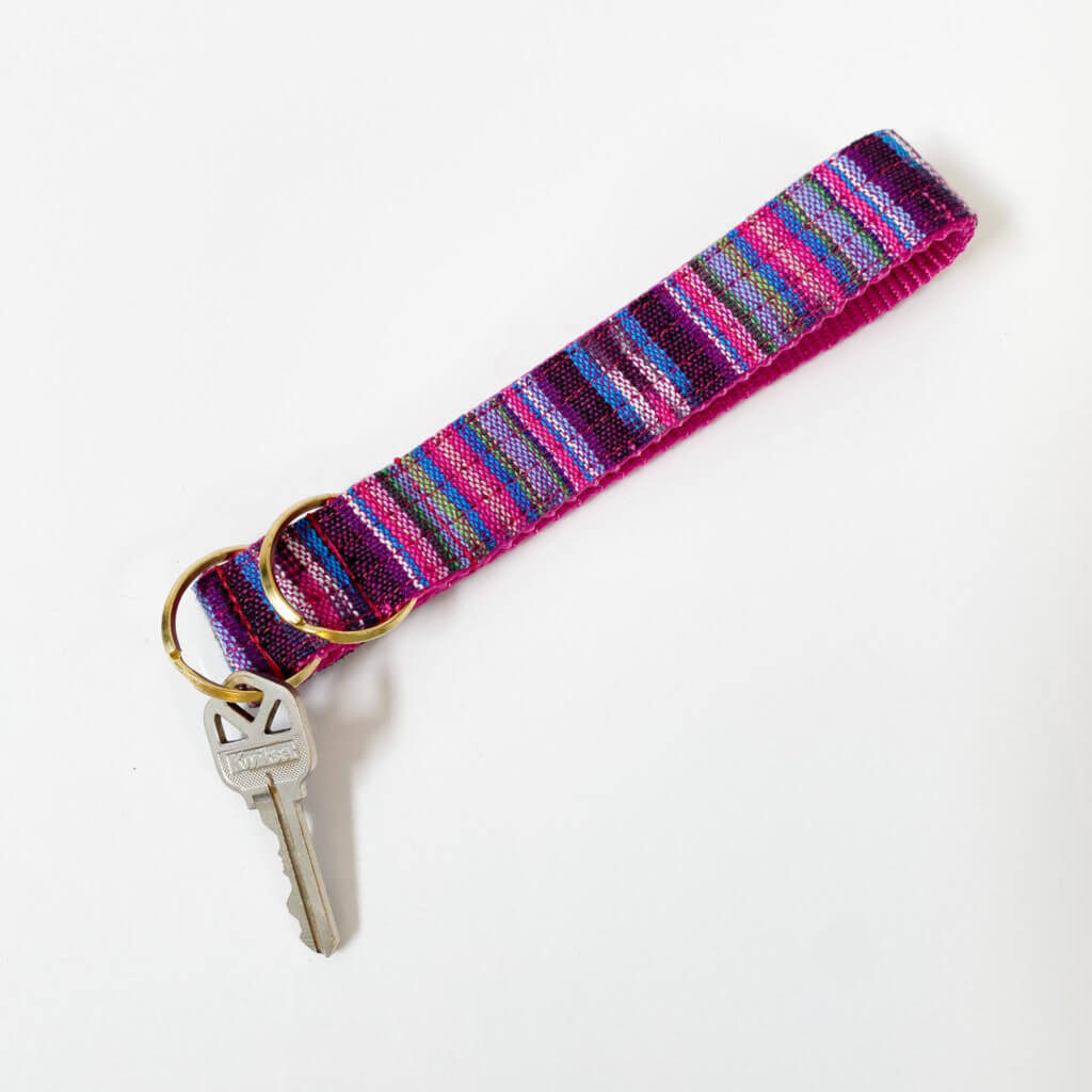 Concha key fob chain purple