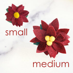 SIZES poinsettia dog collar flower