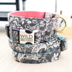 Wildwood B+W Canvas Dog Collar - Optional Engraving