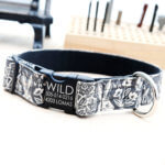 Wildwood -- 1.5 Inch Wide Personalized Woodland Canvas Dog Collar