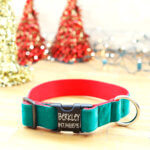 1.5 Inch Wide Holiday Velvet Dog Collar