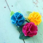 DD: Felt Hydrangea Hair Clip -- Match Your Dog!