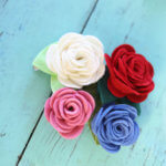 Felt Rose Hair Barrette -- Match Your Pup!