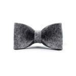 DD: Dog Collar Wool Felt Bow Tie - Graphite Dark Grey