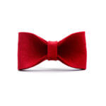 DD: Dog Collar Wool Felt Bow Tie - Red