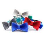 Wool Felt Dog Collar Bow Tie