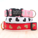 Glitter Hearts Valentine Dog Collar