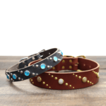 Custom Studded Leather Collar – Quasar Pattern