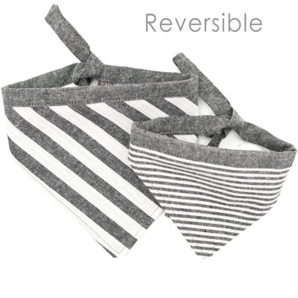 reversible stripes dog bandana