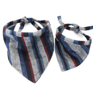 blue striped dog bandana