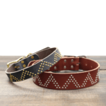 Custom Studded Leather Collar – Flying V