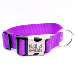 purple feminine wide webbing engraved