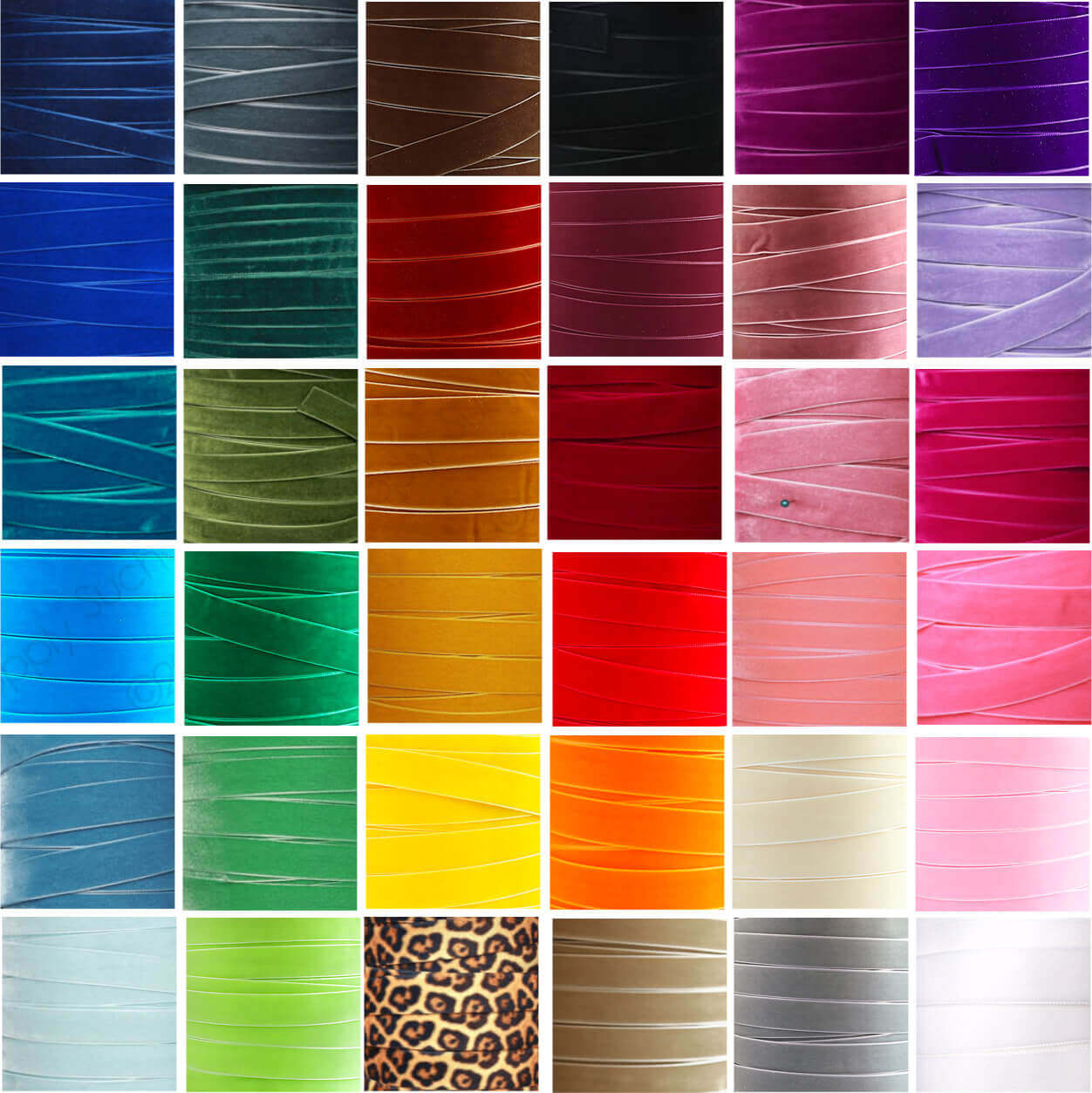 velvet swatches 36 colors square