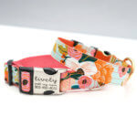 DD: LIVELY in Mint Floral Dog Collar - Rifle Paper Co Print - Optional Engraving