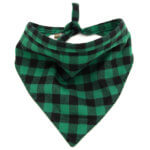 DD: Green Buffalo Plaid -  Flannel Dog Bandana