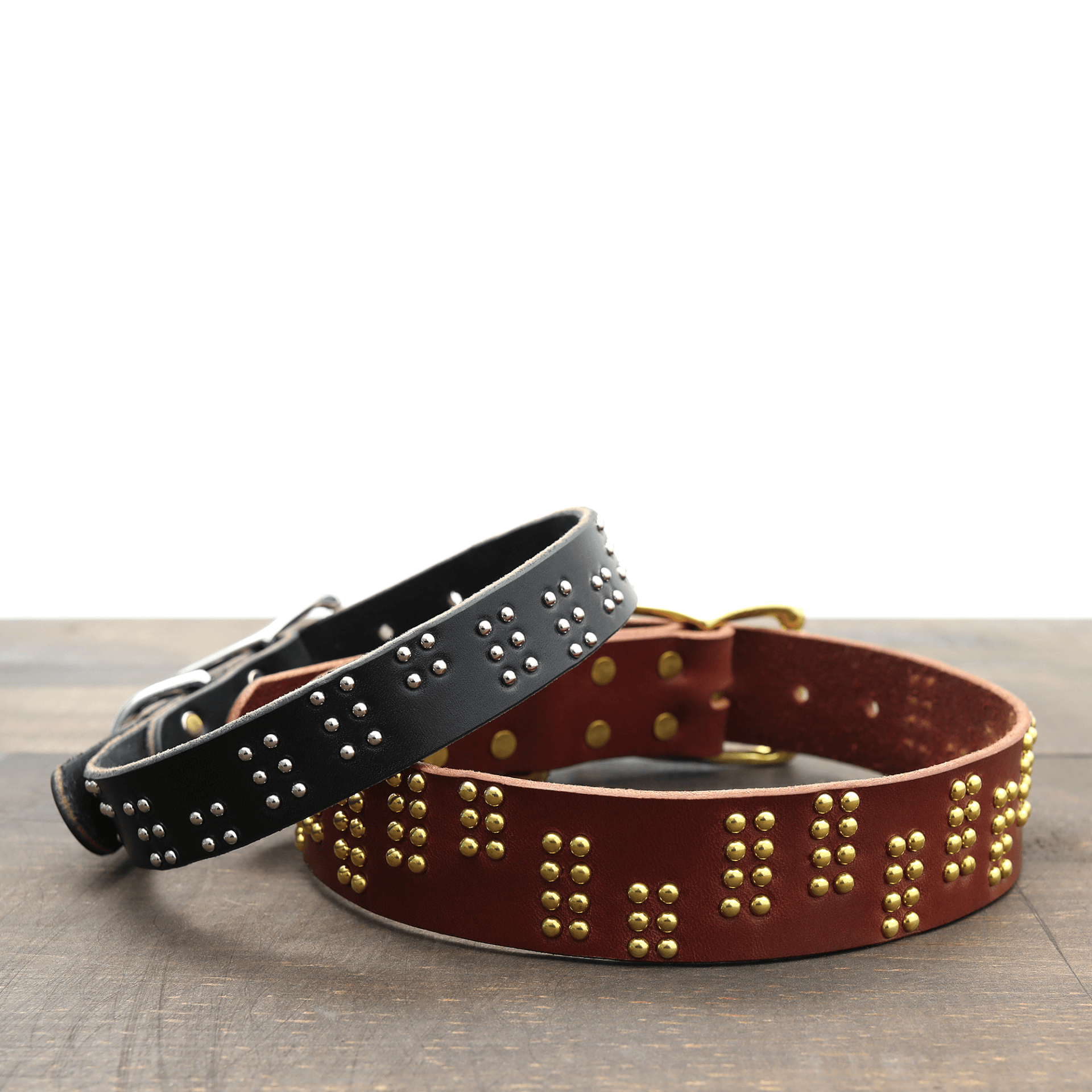 Silver Brass Studded Leather Dog Collar Digital Pattern