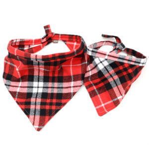 plaid dog bandana