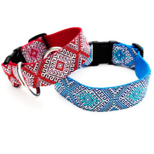 1.5 INCH WIDE NATIVE PATTERN DOG COLLAR